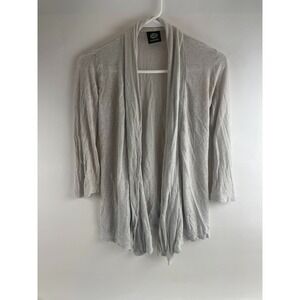 Bobeau Sweater, Women's Size XS, Gray, Open Cardigan, Long Sleeve